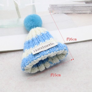 Sombrero de pompón de punto a rayas DIY, Material artesanal, ropa de muñeca, hilo de lana, suministros de decoración, insignia de horquilla, <span class=keywords><strong>Pin</strong></span>, accesorios de costura - Product Image 4