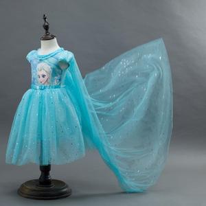 2020 fashion sequin mesh skirt <span class=keywords><strong>Frozen</strong></span> dress smock for children halloween Christmas gift - Product Image 5