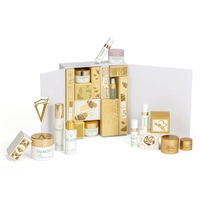 Conception personnalisée Boîte cadeau de Noël de luxe recyclable faite à la main avec calendrier de l'avent de 24 jours avec papier à tiroir