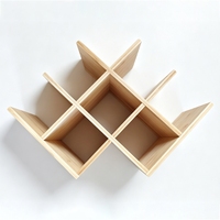 Premium ecologische bamboe wijnrek voor 8 flessen, vlinderdesign, voor aanrecht, bar of thuis.