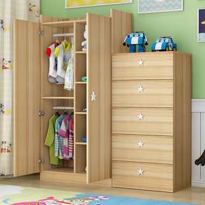 Ensemble de meubles de maison, armoire de rangement, armoire de chambre à coucher en bois MDF intelligent, design fixable pour enfants - Product Image 6