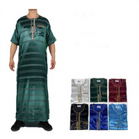 CCY 2026 Thobe moderne brillant pour homme musulman du Maroc, brodé, Jubba Musulman, Kandura, Abaya de prière, Jubbah longue, Thobe Ramadan, Boubou