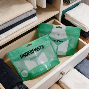 <span class=keywords><strong>Sac</strong></span> écologique biodégradable entièrement écologique avec logo imprimé, estampage à chaud, fermeture éclair, emballage réutilisable, sous-vêtements, pantalons, chapeaux, chaussettes, <span class=keywords><strong>sac</strong></span> en mylar - Product Image 3