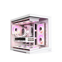 Boîtier PC GALAX Muguang 360 MX Dual Chamber Fish Tank, verre trempé sans soudure, miroir infini, châssis de jeu RGB