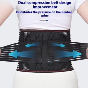<span class=keywords><strong>Faja</strong></span> de compresión doblemente ajustable, cinturón de soporte <span class=keywords><strong>lumbar</strong></span> de nailon transpirable, soporte flexible para alivio del dolor, protección para correr - Product Image 4