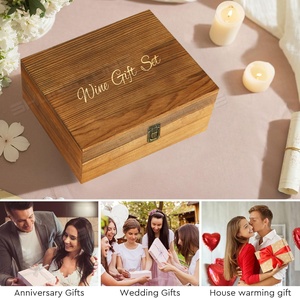 Shunstone Loodvrij Kristal 12oz Herbruikbare Wijnglazen Giftset 2 Lange Steel Luxe Houten Geschenkdoos Verjaardagscadeau voor Mannen en Vrouwen - Product Image 4