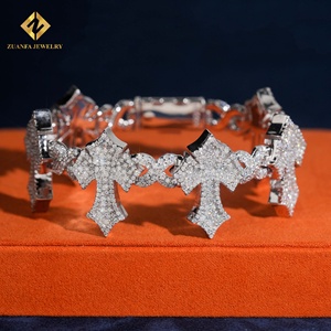Pulsera de Diamantes Cultivados en Laboratorio ZUANFA, Chapada en Oro Blanco y Rodio, Certificada por IGI, Lujosa, Unisex, para Uso Diario - Product Image 3