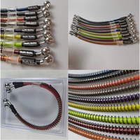 Tuyau d'huile de frein coloré populaire connecter la pompe de frein hydraulique avec ressort pour tuyau de frein moto