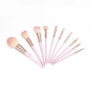 Thiết Kế Theo Yêu Cầu Tay Cầm Bằng Gỗ 10 Chiếc Baby Pink Makeup Brush Set Msq Makeup Brushes