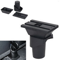 Boîte de rangement de Console d'accoudoir pour Nissan March Micra boîte d'accoudoir à Double couche avec USB et porte-gobelet