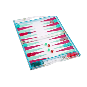 Juego de dados de retrogammon Lucite para la <span class=keywords><strong>familia</strong></span>, Juego de piezas de avión de plexiglás, juego de Backgammon magnético, función de diversión familiar - Product Image 2