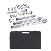 Jeu de clés à cliquet CR-V de haute qualité, 32 pièces, 40-220 Nm, 20-110 Nm, 5-25 Nm, clé dynamométrique multifonction, kit d'outils