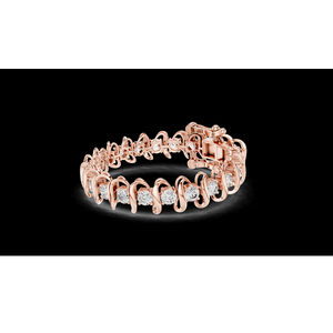 Elegant Wave Design Diamond <b>Bracelet</b> Crafted in 14K and 18K Gold Featuring Fluid Curved Design Timeless Gift - Product Image 5