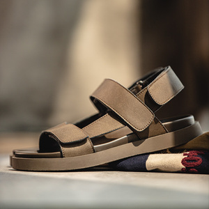 Dép cho nam dép nam Maden dép đi biển thường ngày ngoài trời mềm chống trượt dày bằng da thật cổ điển hoài cổ 2025 xu hướng - Product Image 4