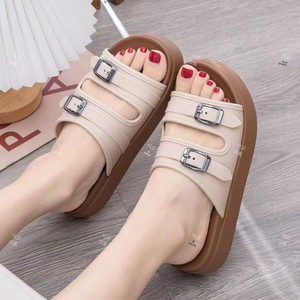 Sandali da <span class=keywords><strong>donna</strong></span> con suola spessa e tre fibbie, stile francese, alla moda e versatili, adatti anche con gonna, per l'ufficio e la spiaggia. - Product Image 1