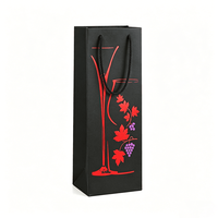Sacs cadeaux personnalisés pour bouteilles de vin, sacs d'emballage en papier avec logo estampé à chaud, poignées en corde torsadée pour les caves à vin et les magasins d'alcool