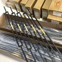 Vente en gros de la surface carrée intérieure 1/2 "* 44" double rectangle mince avec un maillon de chaîne doré broche d'escalier en fer forgé balustre d'escalier en métal