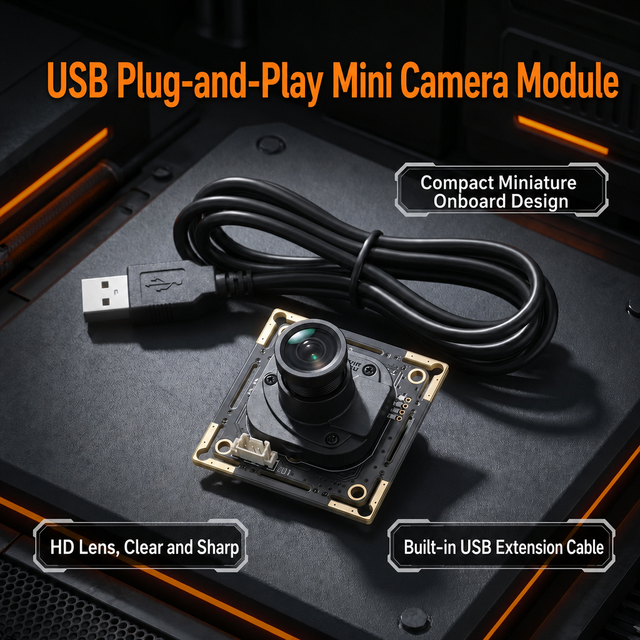 1080P USB Camera Module 210 Degree Wide Angle Mini Board Camera Plug and Play for Industrial Embedded Device