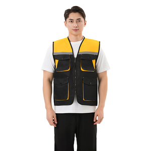 سترة عمل آمنة عاكسة للتصوير الفوتوغرافي متعددة الجيوب في الهواء الطلق - Product Image 4