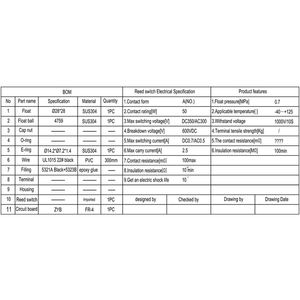 Oem flange חיבור מגנטי כדור מים כדורי דלק מים מתג רמת חיישן ומתגים אחרים למערכת קירור - Product Image 6