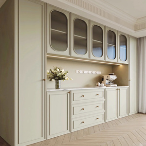 Armoire de chambre à coucher pliable en bois de style français avec <span class=keywords><strong>barre</strong></span> lumineuse LED, couleur et design personnalisés - Product Image 4