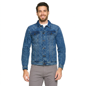 Nouveau style de veste en jean pour hommes de qualité supérieure Design de logo personnalisé Respirant et élégant pour les techniques de lavage décontractées d'hiver - Product Image 1