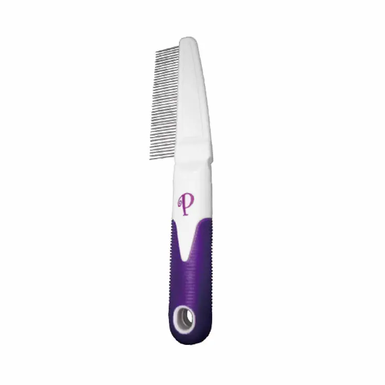 Best Selling Safe Reliable Pet Grooming White Purple Lice Comb With Stainless Steel For Dog And Cats