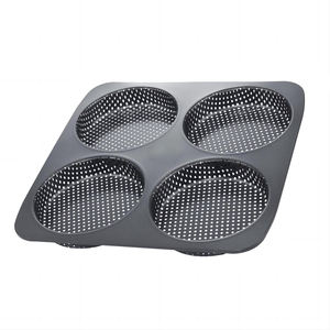 Moule à <span class=keywords><strong>hamburger</strong></span>, moule à <span class=keywords><strong>hamburger</strong></span> en acier au carbone antiadhésif <span class=keywords><strong>de</strong></span> 5 pouces, grand moule <span class=keywords><strong>de</strong></span> cuisson <span class=keywords><strong>de</strong></span> 4 tasses pour petits pains à <span class=keywords><strong>hamburger</strong></span> faits <span class=keywords><strong>maison</strong></span>, plateaux <span class=keywords><strong>de</strong></span> cuisson - Product Image 1