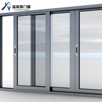 Fenêtre coulissante en aluminium, résistante aux ouragans, étanche, bloquant les radiations, double vitrage trempé