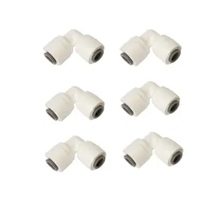 RO Water Filter Push to Connect pipe Fittings 1/4 RO Tubing Elbow Connector 90 degree Plastic Water Line Fittings