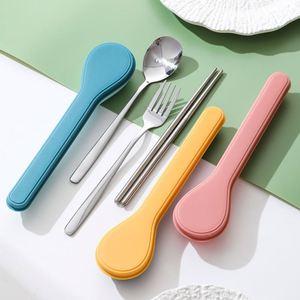 Ensemble de couverts de camping avec étui de rangement, couverts de voyage en acier inoxydable, cuillère et baguettes portables - Product Image 3