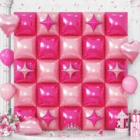 Guirlande de 32 ballons en aluminium 4D de 22 pouces, auto-scellants, pour décoration murale de fête d'anniversaire ou de mariage, Globos