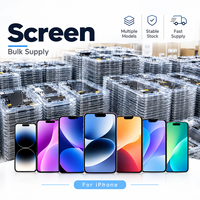 LCD Grosir Ponsel Seluler OLED untuk Layar iPhone 15/14 Pro, Perakitan Touch Digitizer untuk iPhone 16 17 Pro Max