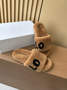 Ciabatte da donna <span class=keywords><strong>pelose</strong></span> con fondo spesso a testa rotonda invernale da esterno in vera pelle con pelliccia di agnello <span class=keywords><strong>pantofole</strong></span> in cotone - Product Image 3