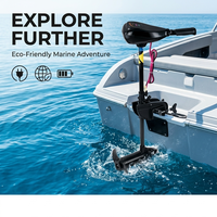 Moteur hors-bord électrique portable silencieux noir en gros, à montage rapide, pour bateau marin, moteur de traîne, propulsion par transom