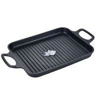 JEETEE Pots de gril rectangulaires personnalisés Barbecue antiadhésif Corée ustensiles de cuisine en aluminium Bbq Grill Pan Griddle Outdoor Cookware