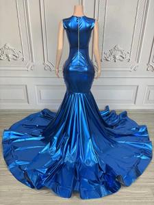 Xuelian新品到着2025年スパンコールブルーダイヤモンドエンパイアウエストマーメイドプロムドレス女性ウェディングパーティー誕生日イブニングドレス - Product Image 6