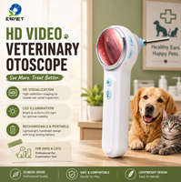 Otoscope vidéo HD portable EURVET pour équipement vétérinaire, endoscope numérique pour oreilles, caméra LED pour examen des oreilles des animaux