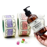 Rouleau d'étiquettes autocollantes thermiques imprimées 100x150 étiquettes personnalisées et emballage pour bocaux en verre de bouteille de shampooing cosmétique