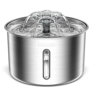 Fontaine à eau pour animaux de compagnie en acier inoxydable, ronde, 800g, durable, pour chiens et chats, détachable WF570 - Product Image 2