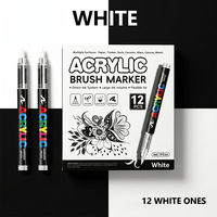 Marqueur acrylique liquide à séchage rapide, encre vive pour peinture sur carton noir, art DIY, stylos pour étudiants