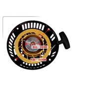 Démarreur à rappel GW pour moteur de motoculteur à essence Jiaoma 168F/170F à quatre/six trous 2-3KW, en plastique noir avec garantie d'un an