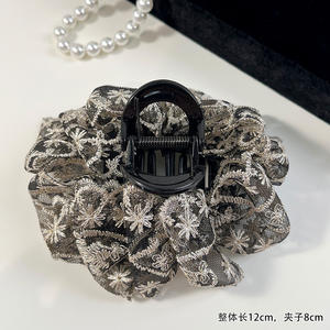 Pinza de Pelo Coreana de Malla con Lazo Romántico Francés, Accesorios para el Cabello para Bodas y Fiestas para Mujer - Product Image 4