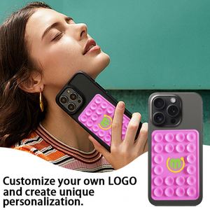 Support de téléphone portable en silicone à ventouse murale double face adhésive pour téléphone portable - Product Image 1