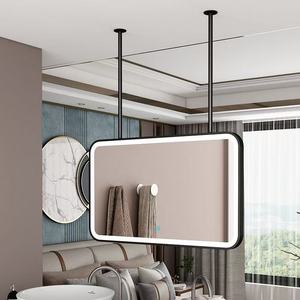 <span class=keywords><strong>Miroir</strong></span> de maquillage intelligent à LED Miroirs d'éclairage suspendus au plafond en acier inoxydable pour salle de bain - Product Image 4