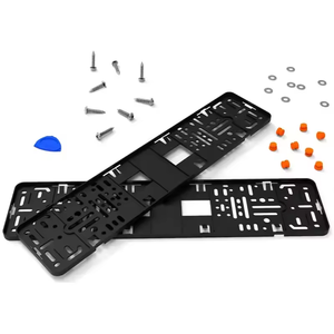 Marco de matrícula de plástico negro de tamaño europeo Marco de matrícula de estilo británico - Product Image 6