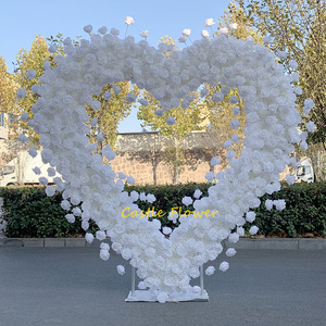 Y-G008 handmade Rose tim vòm với hoa bạn sẽ kết hôn với tôi hình trái tim hoa Backdrop Wedding vòm cho Valentines ngày - Product Image 6