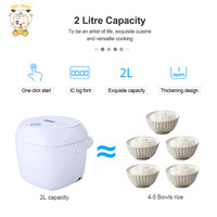 Casserole multifonctionnelle pour la maison, antiadhésive, mini cuiseur à riz, 2L, minuterie mécanique, affichage numérique LED, 330W