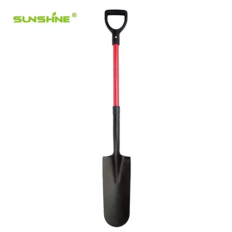 SUNSHINE Gardening Digging Weeding Tool Super Duty Spade Shovel Long Wood Handle Transplanting with Cushioned D