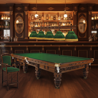 Table de billard/snooker sur mesure de style rétro classique avec pieds en bois massif sculptés sur mesure, fabrication d'usine, 7/8/9/10/12 pieds